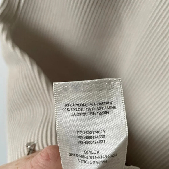 Aritzia Babaton Sculpt Knit Backless  Halter Dress Matte Pearl Size Large - Picture 7 of 7